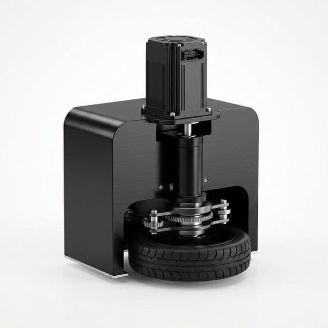 Integrated AGV steer drive module with enclosed housing