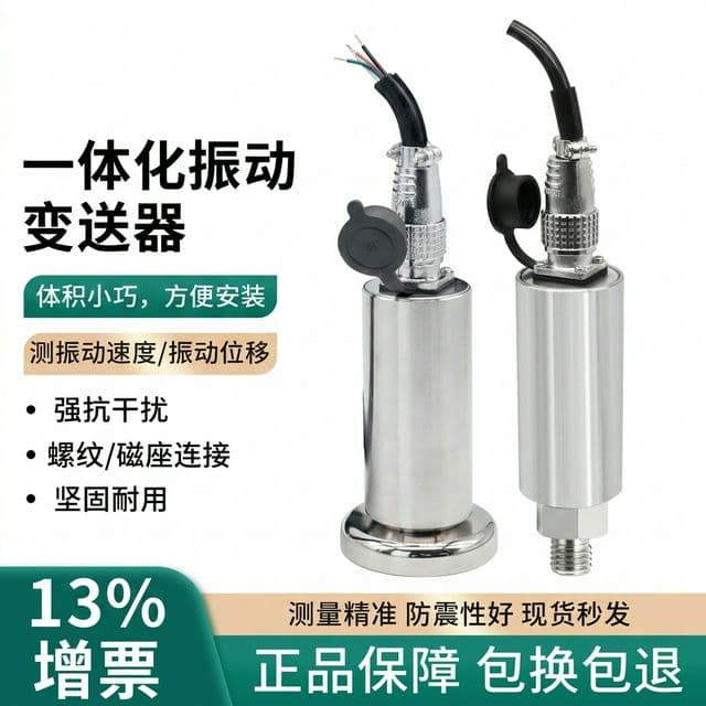 Industrial vibration sensor for motor diagnostics